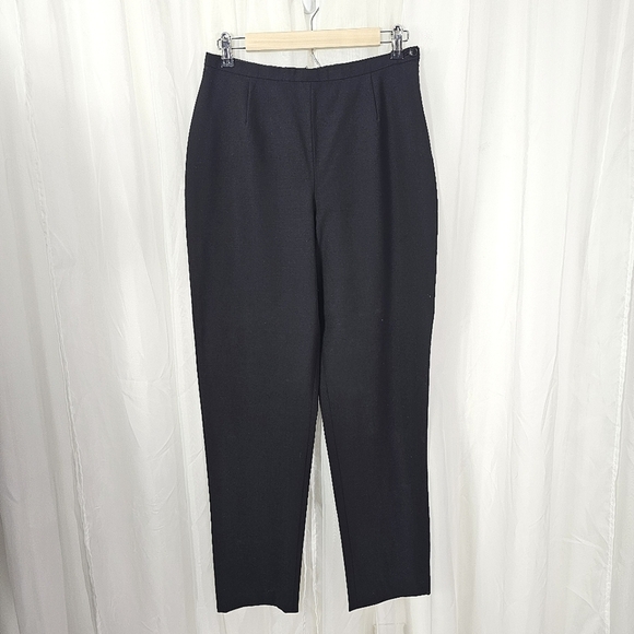 Giorgio Armani Le Collezioni Black Virgin Wool Stretch Trouser Size 8 - Picture 1 of 7